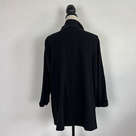 New Look Curve Women's Open Front Textured Black Cardigan/Blazer Plus Size 16 - Picture 3 of 11